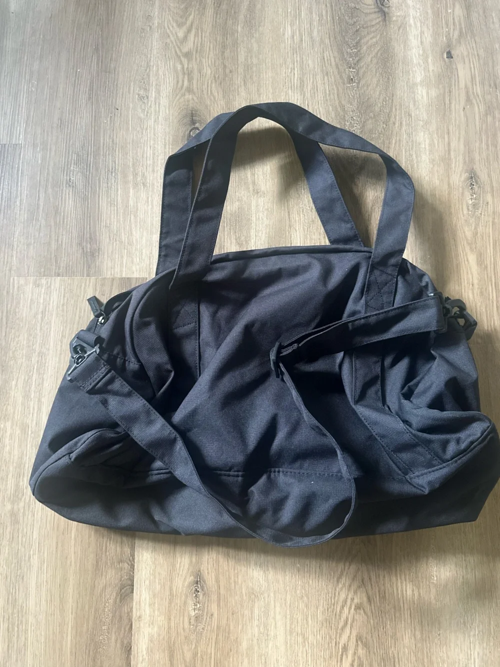 Nike Black Duffel with Large White Logo
